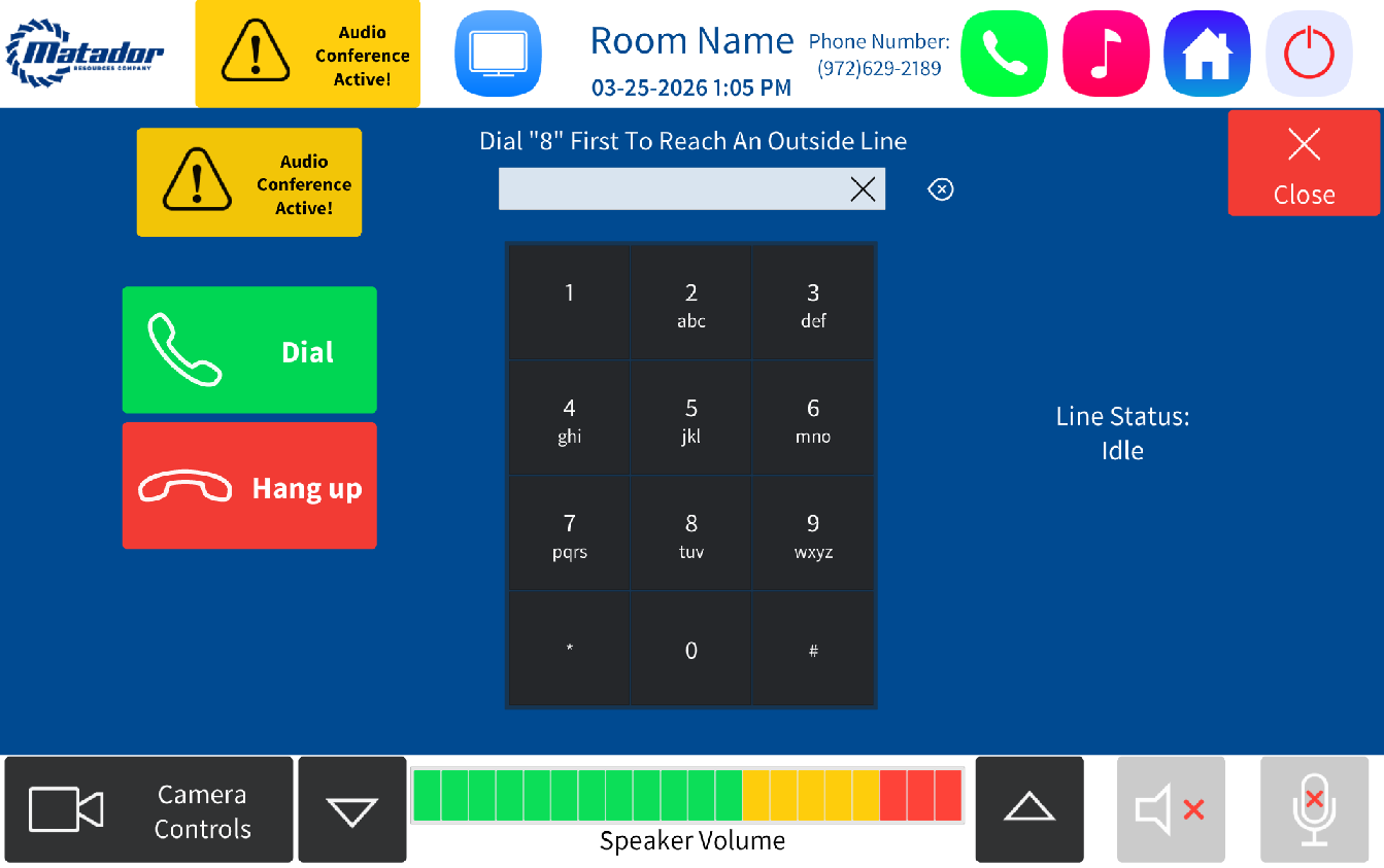 Audio Conference page