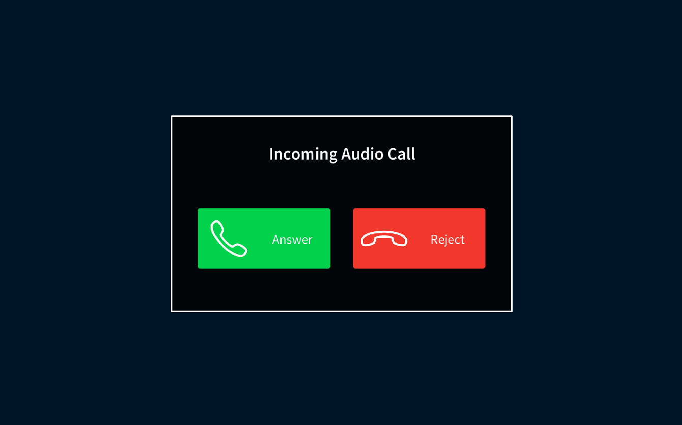 Incoming call popup