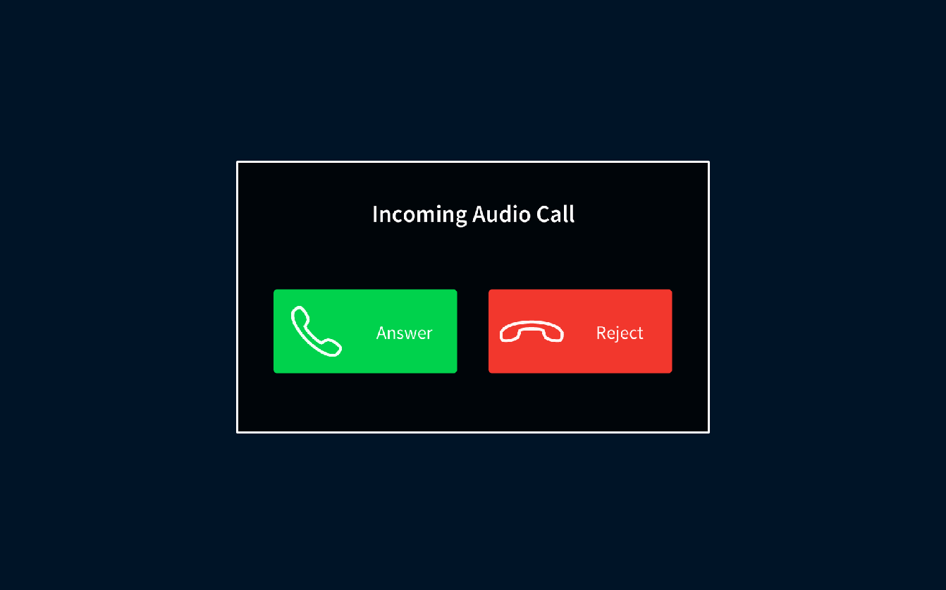 Incoming call popup