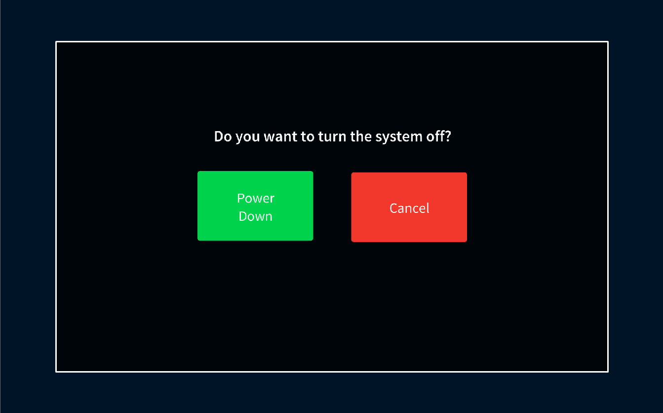 Shutdown confirmation