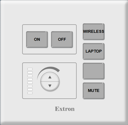Extron wall-mounted control panel