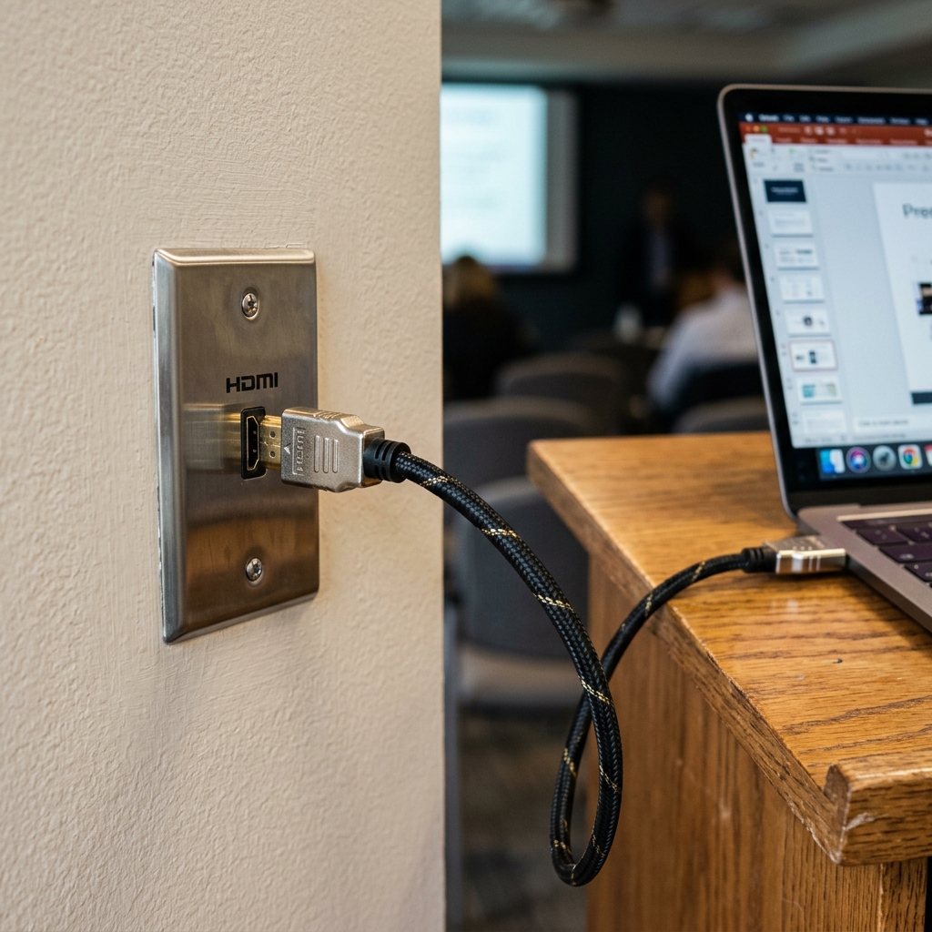 HDMI wallplate connection